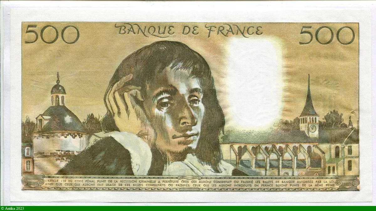 500 FRANCS PASCAL - Type 1968
