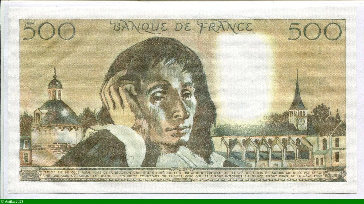 500 FRANCS PASCAL - Type 1968