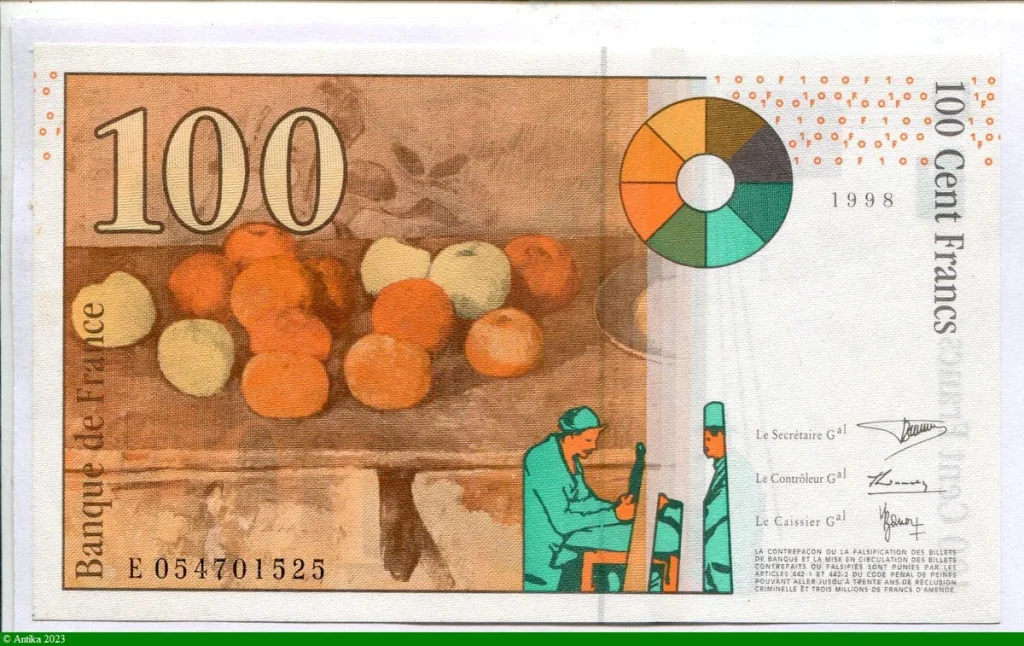 100 FRANCS CEZANNE -Type 1997