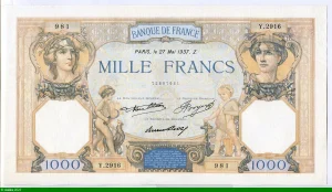 1000 FRANCS CERES & MERCURE - Type 1927