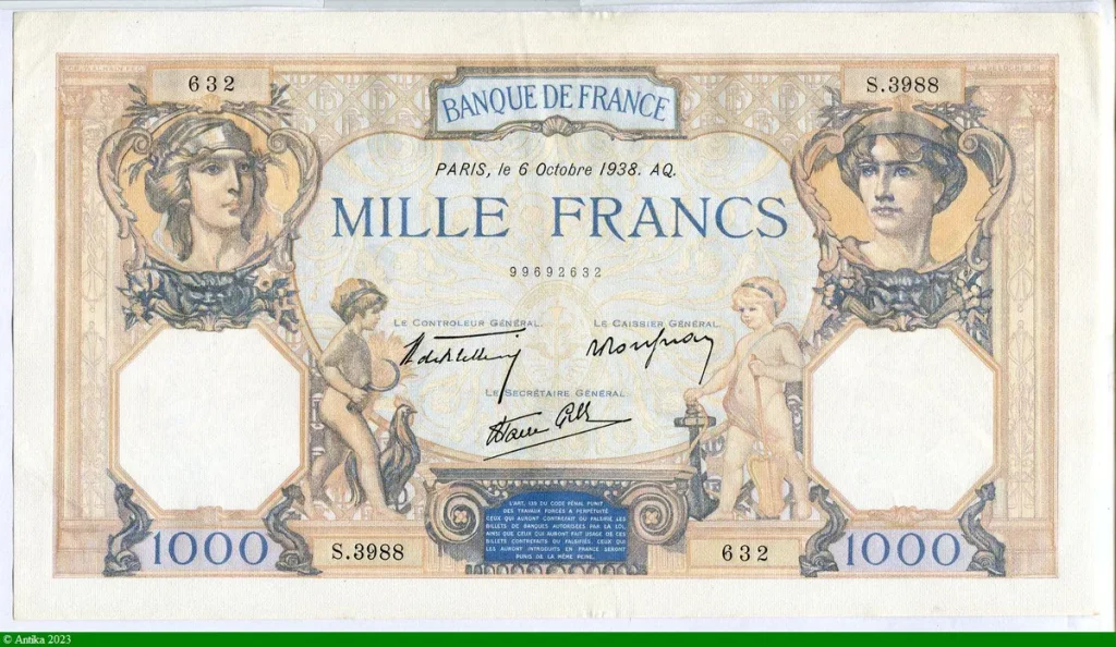 1000 FRANCS CERES & MERCURE - Type 1927 modifié