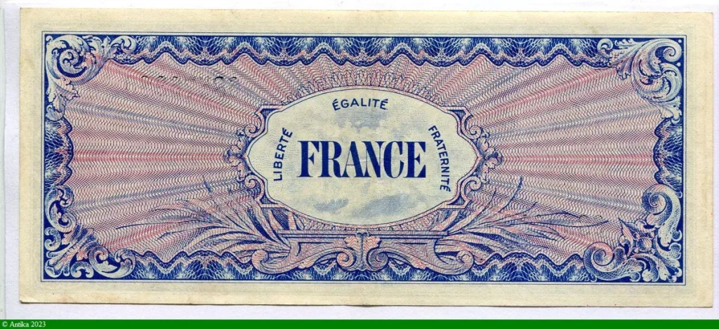 100 FRANCS Verso "France"