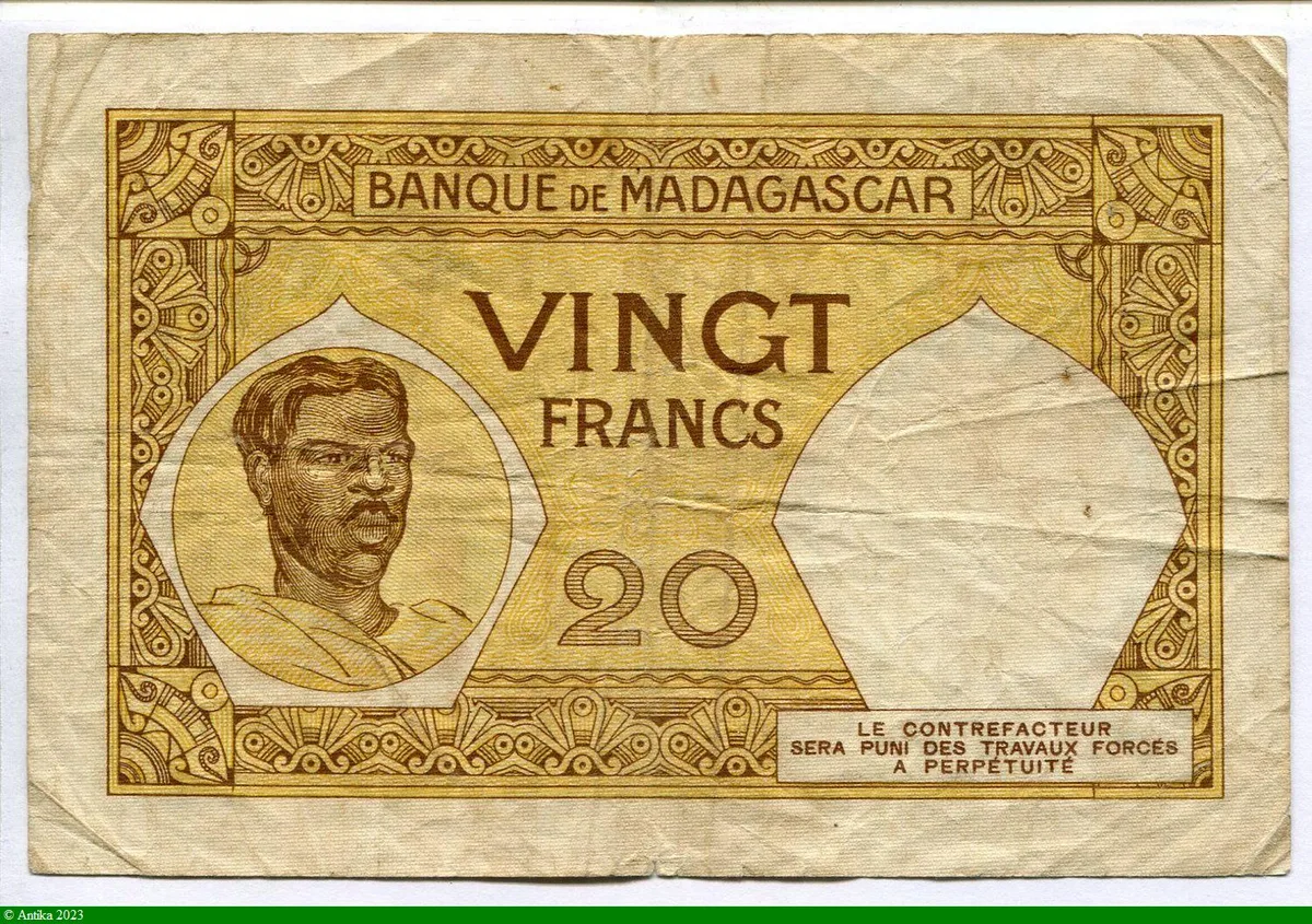 20 FRANCS Femmes Française & Malgache