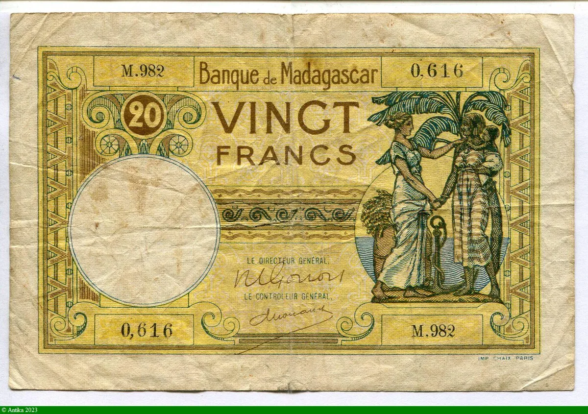 20 FRANCS Femmes Française & Malgache