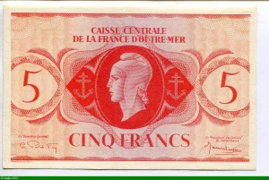 5 FRANCS Croix de Lorraine A.E.F