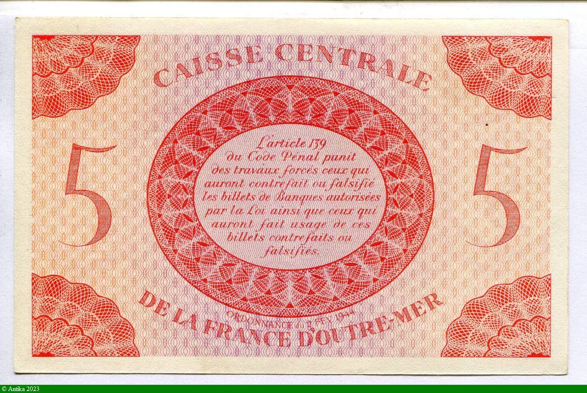 5 FRANCS Croix de Lorraine A.E.F