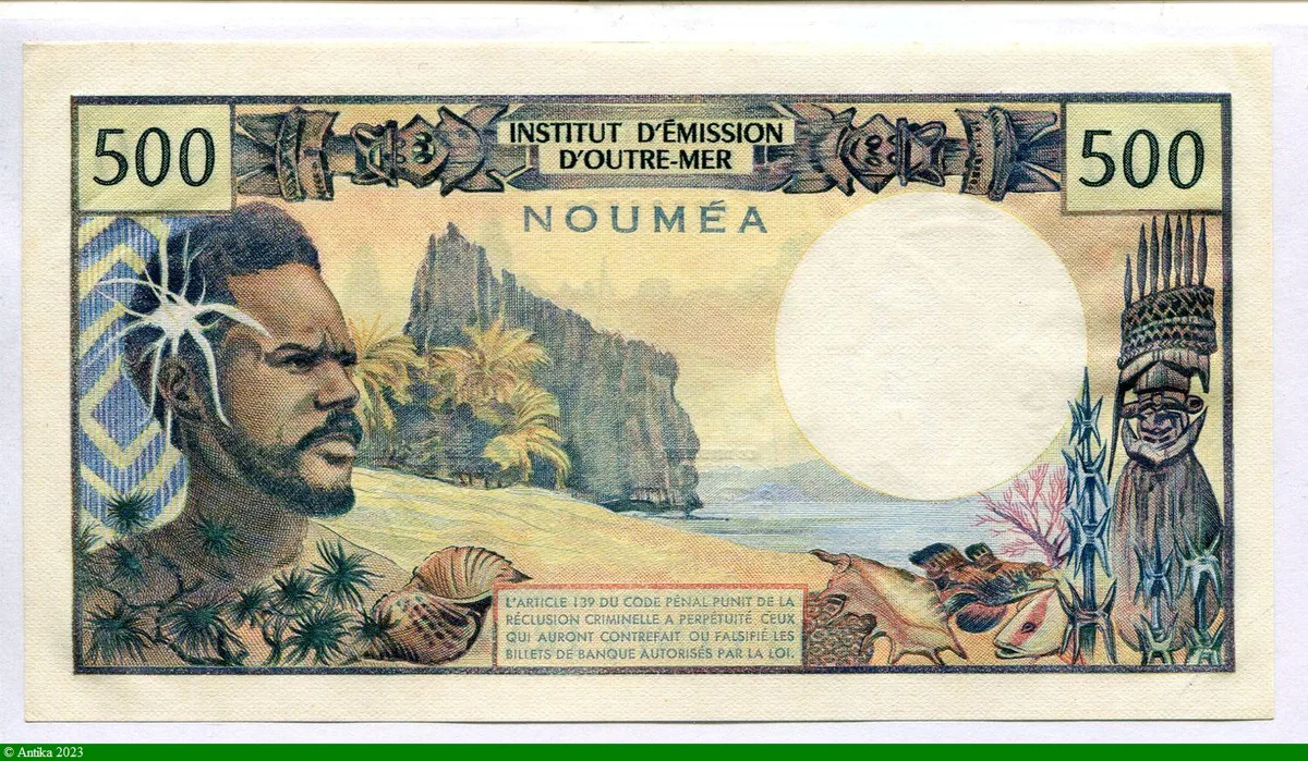 500 FRANCS Polynésien République Française