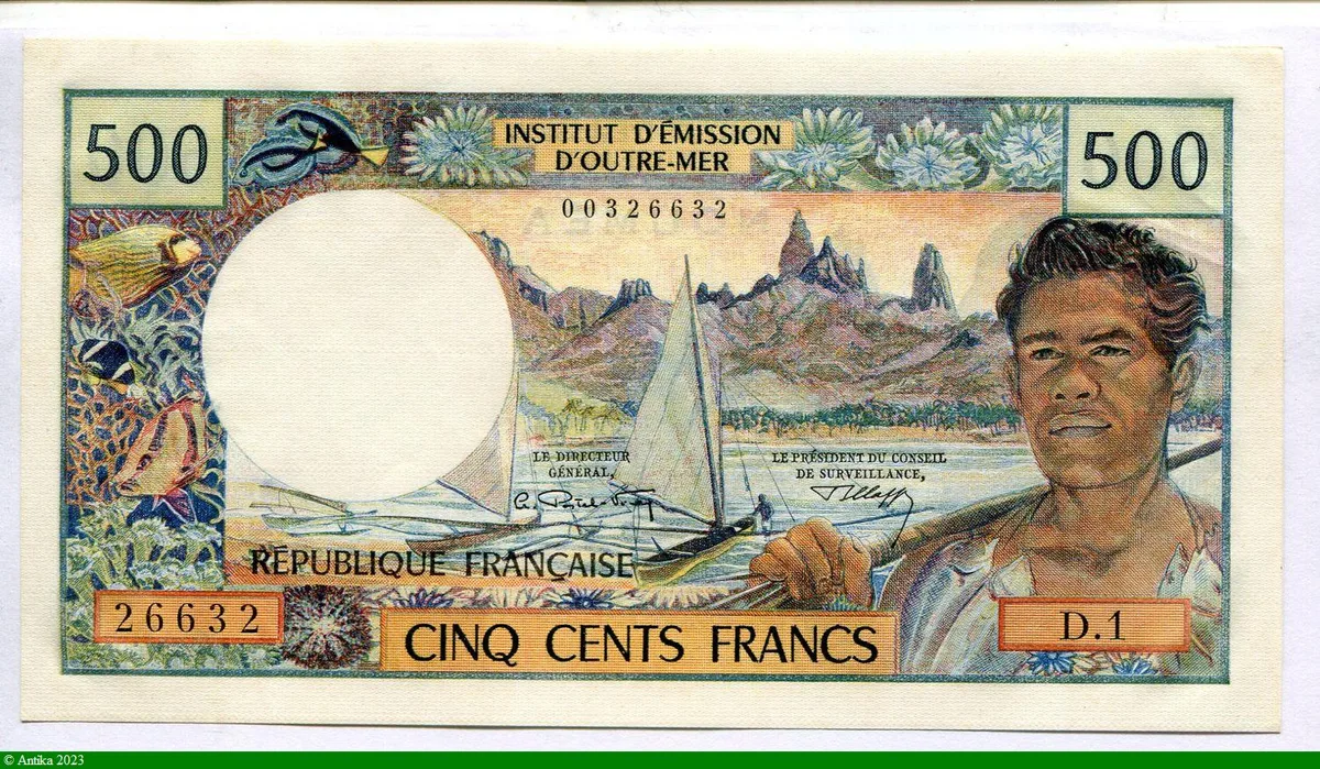 500 FRANCS Polynésien République Française