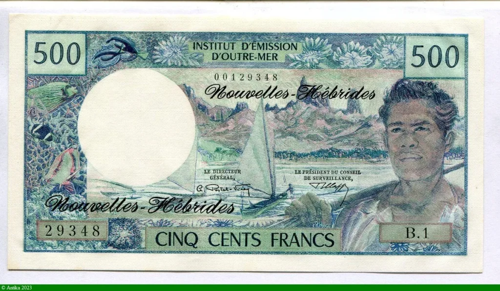 500 FRANCS Polynésien République Française