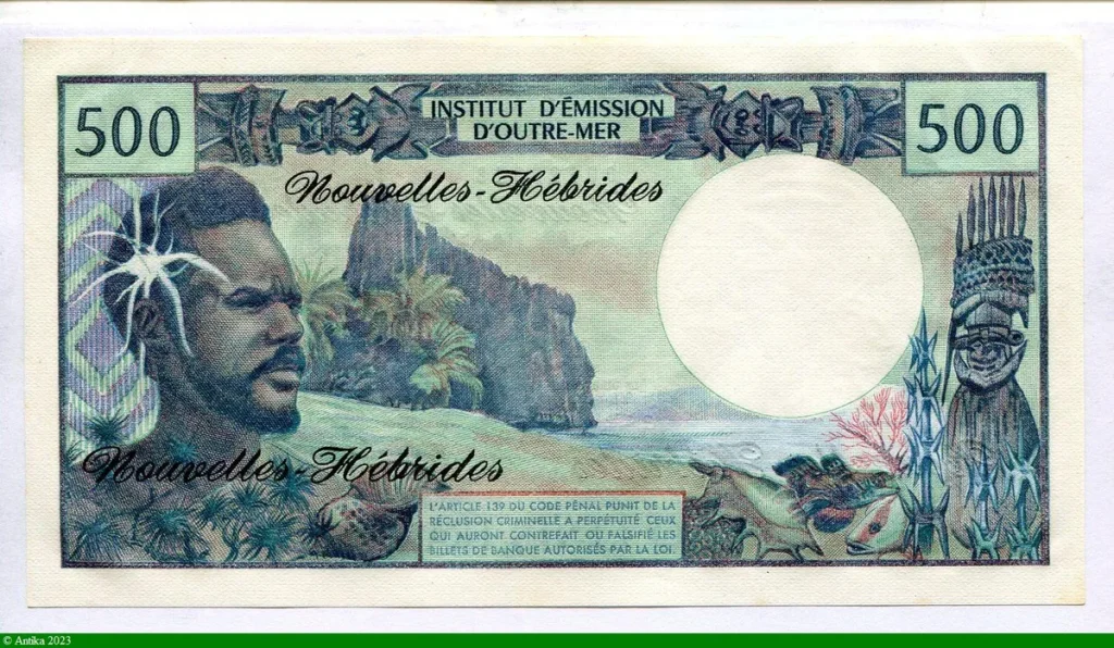 500 FRANCS Polynésien République Française