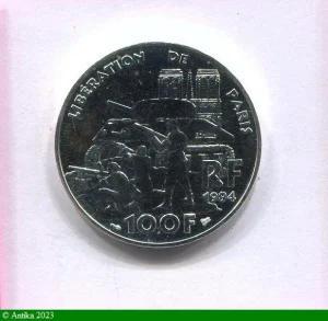 100 FRANCS LIBERATION DE PARIS Argent