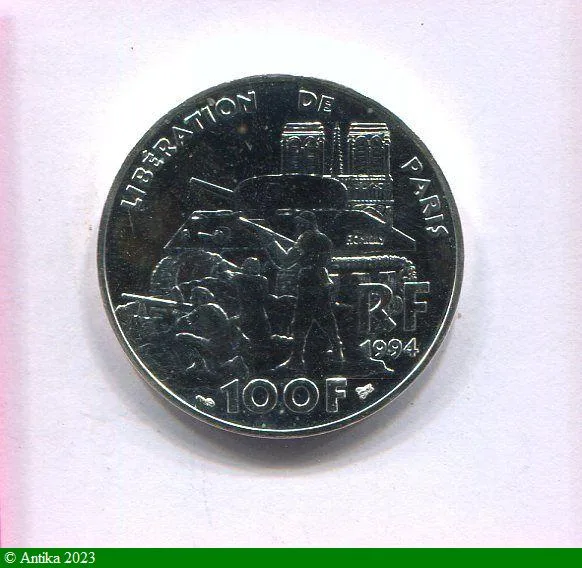 100 FRANCS LIBERATION DE PARIS Argent