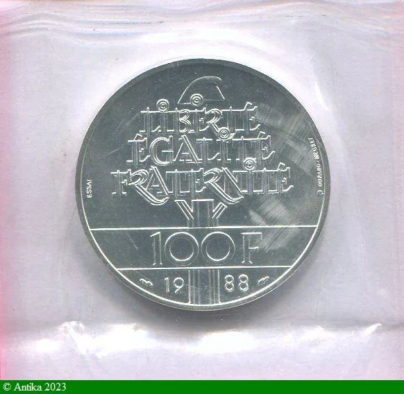 100 FRANCS FRATERNITE Argent