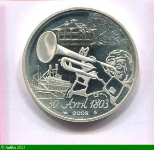 1 1/2 EURO ARGENT MONNAIE DE PARIS VENTE de la LOUISIANEaux USA