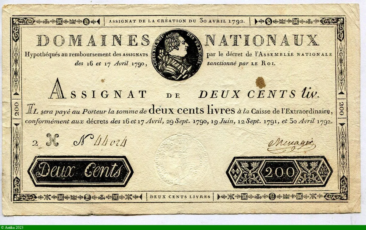 200 LIVRES L XVI