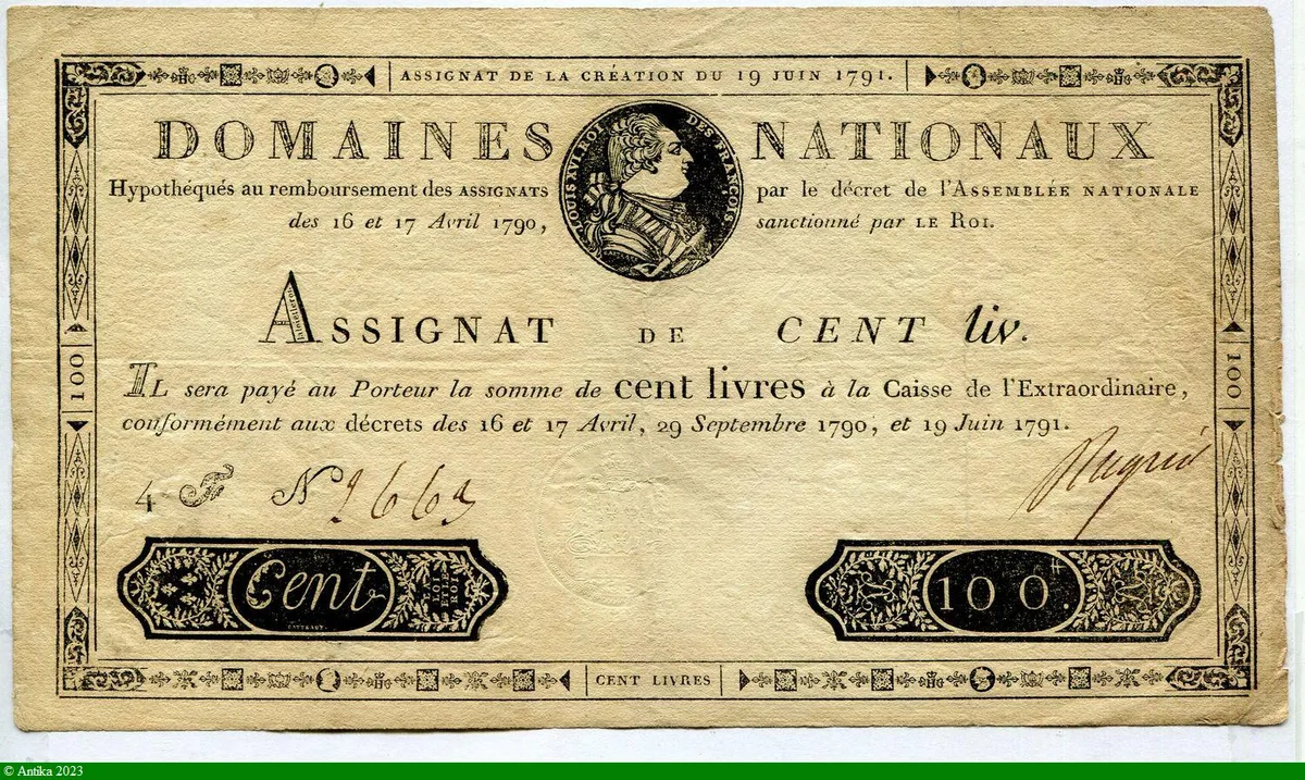 100 LIVRES L XVI