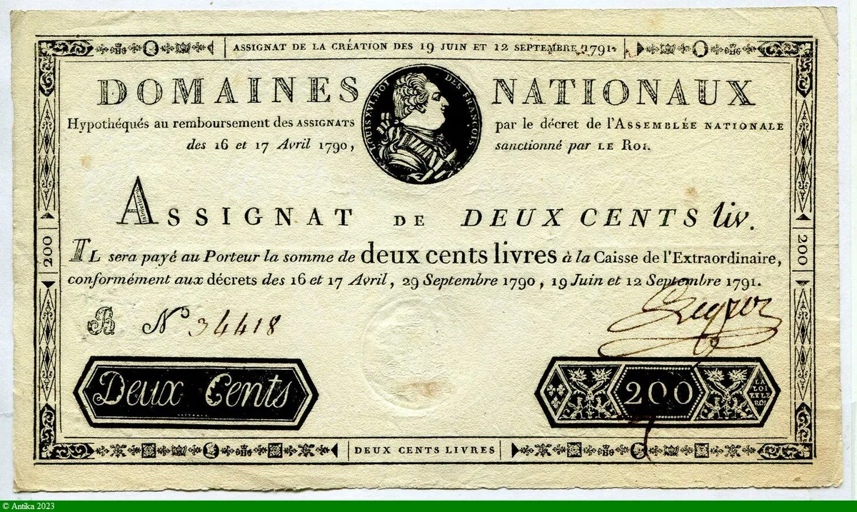 200 LIVRES L XVI