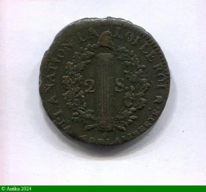 2 SOLS FRANCOIS, An 3 à 5 LOUIS XVI