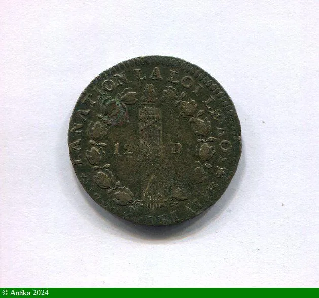 12 DENIERS FRANCOIS, An 3 à 5 LOUIS XVI