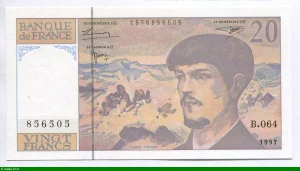 20 FRANCS DEBUSSY - Type 1980 Modifié