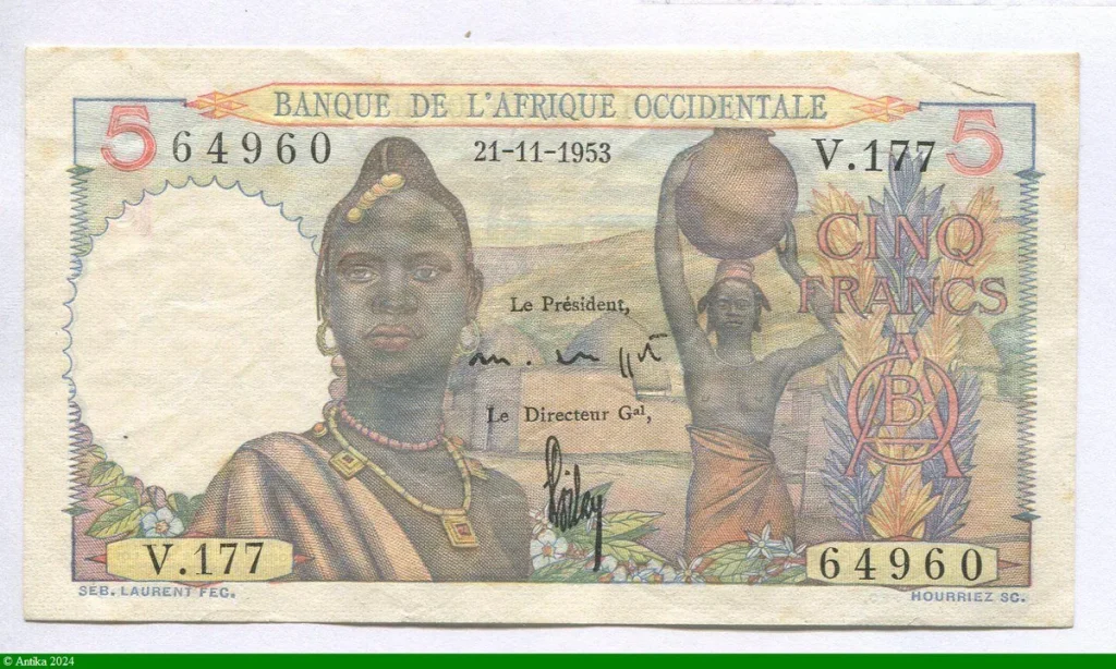 5 FRANCS Jeune africaine & Poterie