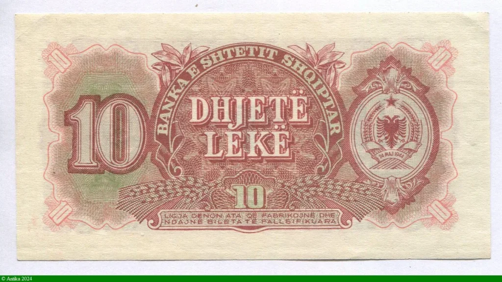 10 Lekë Aigle à 2 têtes