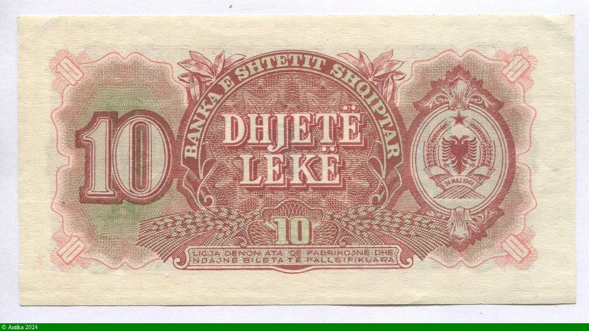 10 Lekë Aigle à 2 têtes