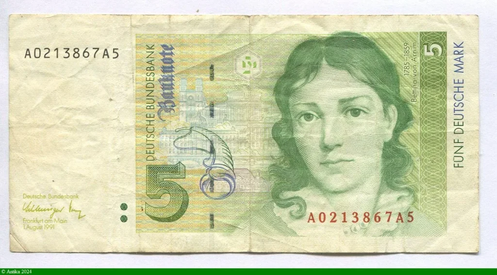 5 Deutshe Mark Betinna Von Armin