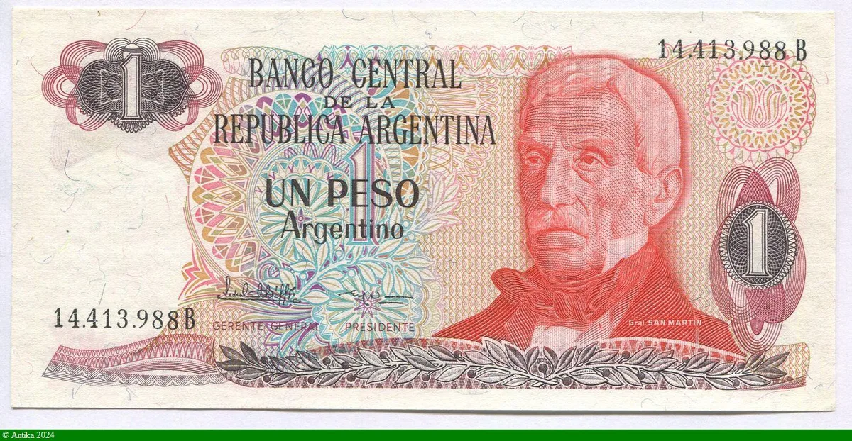 1 Peso Argentino Général San Martin