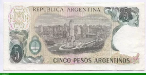 5 Pesos Argentino Général San Martin
