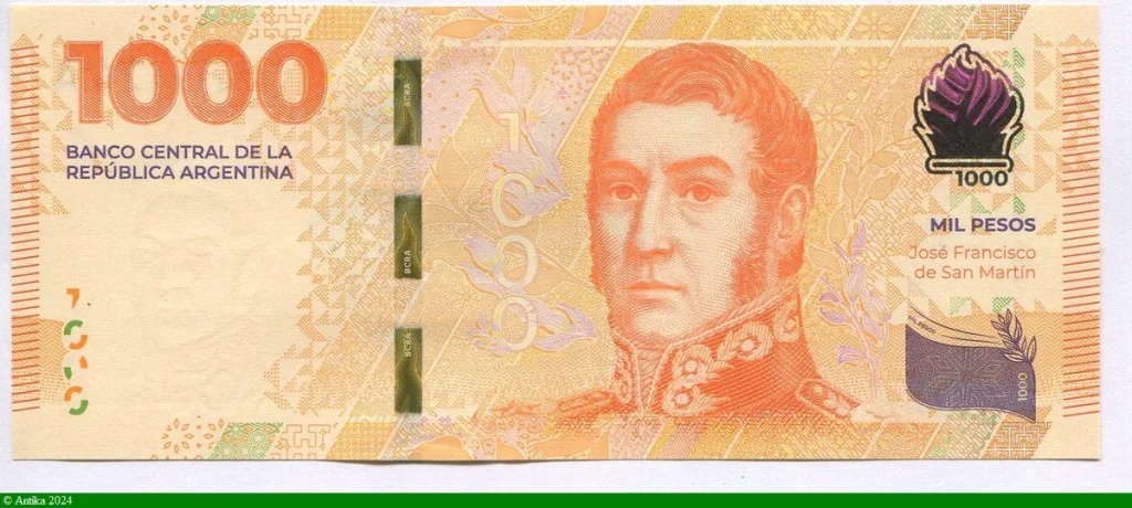 1000 Pesos José Francisco de San Martin * * * * NOUVEAUTE