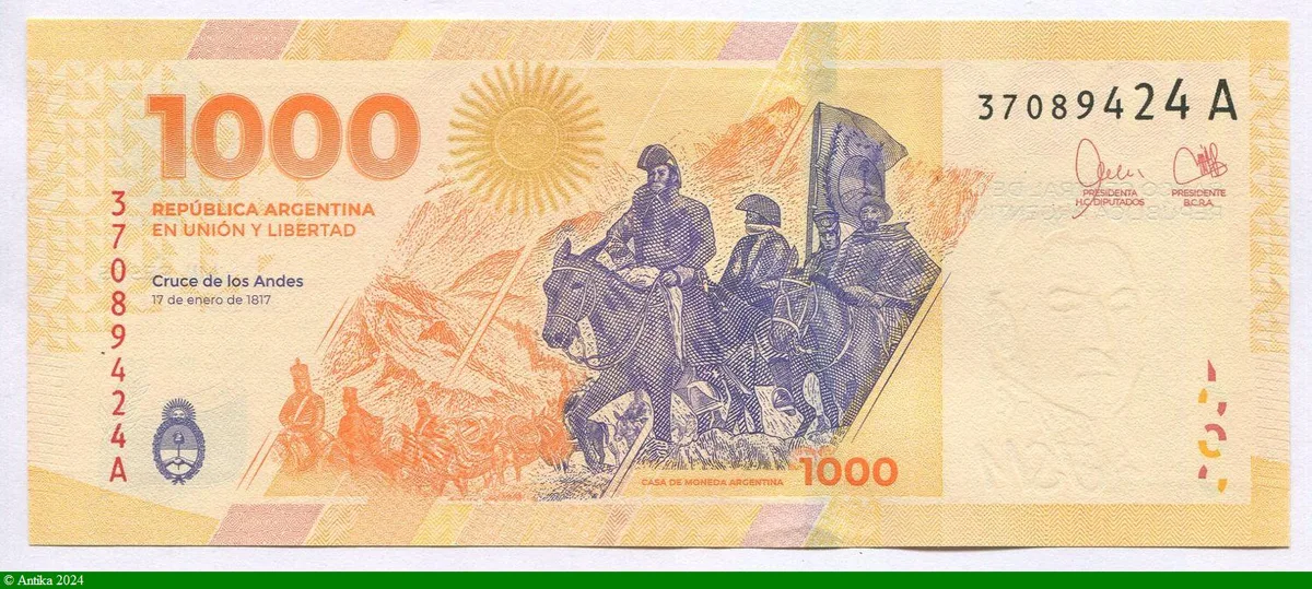 1000 Pesos José Francisco de San Martin * * * * NOUVEAUTE