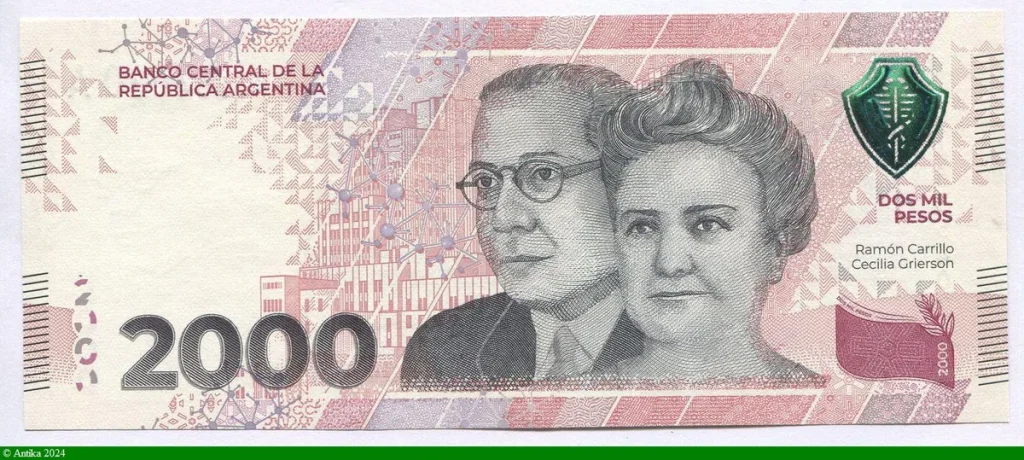 2000 Pesos Ramon Carillo Cécilia Grierson