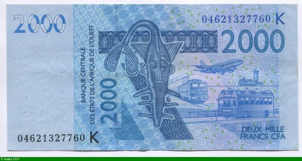 2000BFrancs Masque Africain K:Sénégal