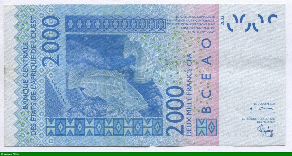 2000BFrancs Masque Africain K:Sénégal