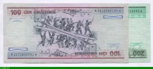 Lot de 2 Billets 100 & 200 Cruzeiros Princesse Isabel