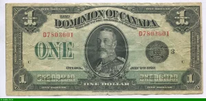 1 Dollar Dominion Portrait du roi George V