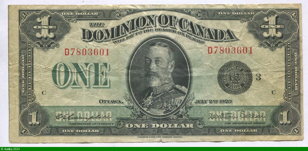 1 Dollar Dominion Portrait du roi George V