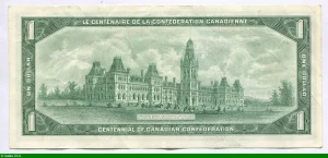 1 Dollar Elizabeth II Signatures : Beattie, Kaminsky 1867-1967