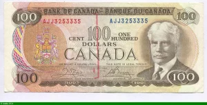 100 Dollars Sir Robert Laird Borden