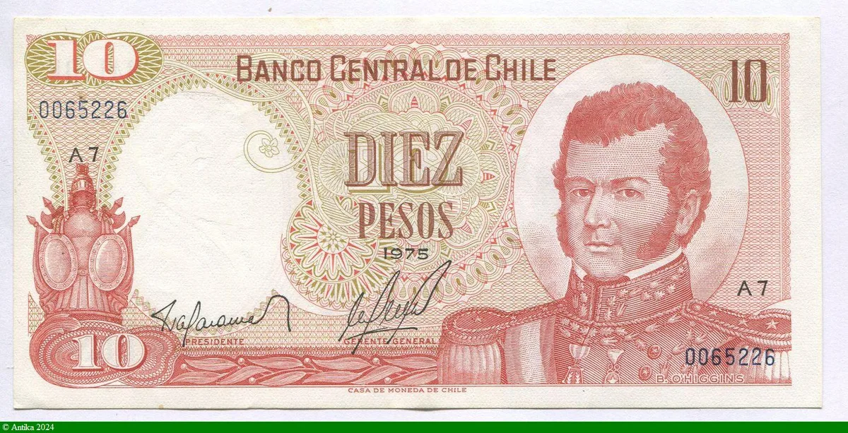 10 Pesos B.O Higgins