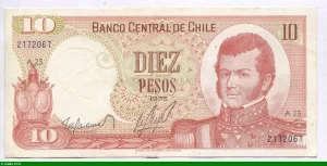 10 Pesos B.O Higgins