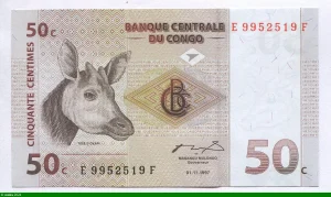 50 Centimes Tête d' Okapi