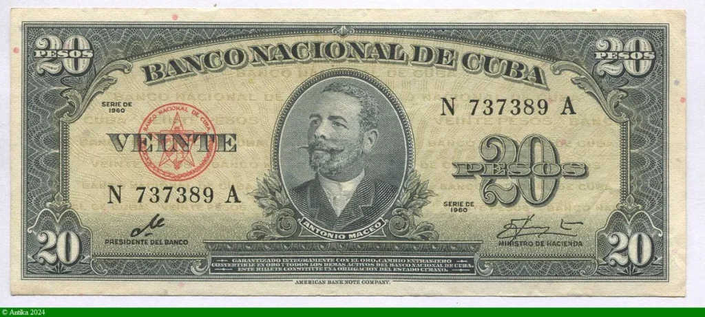 20 Pesos Antonio Maceo