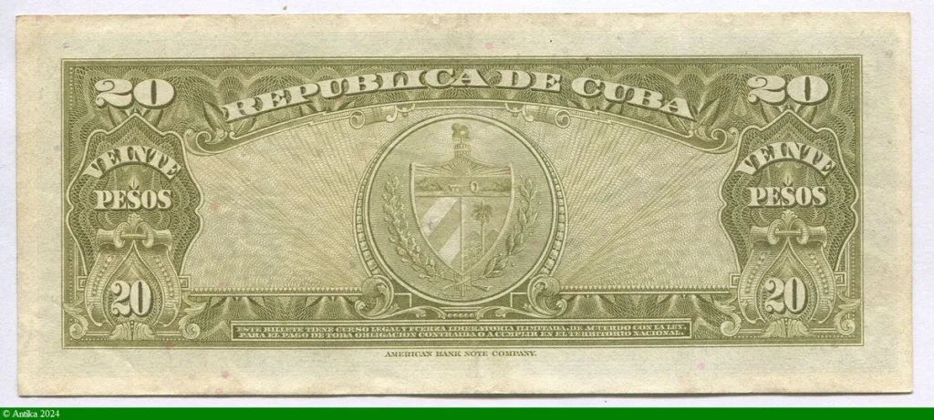 20 Pesos Antonio Maceo