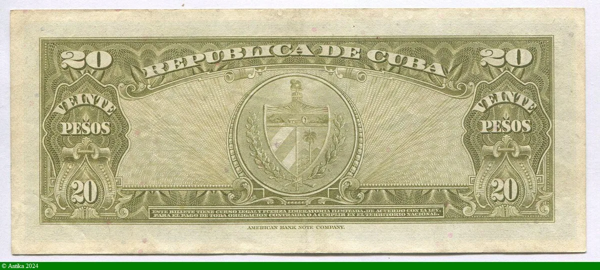 20 Pesos Antonio Maceo