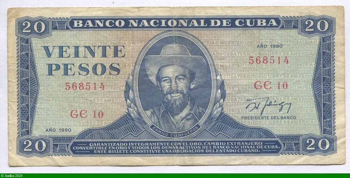 20 Pesos Camilo Cienfuegos