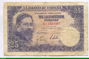 25 Pesetas Isaac Albéniz