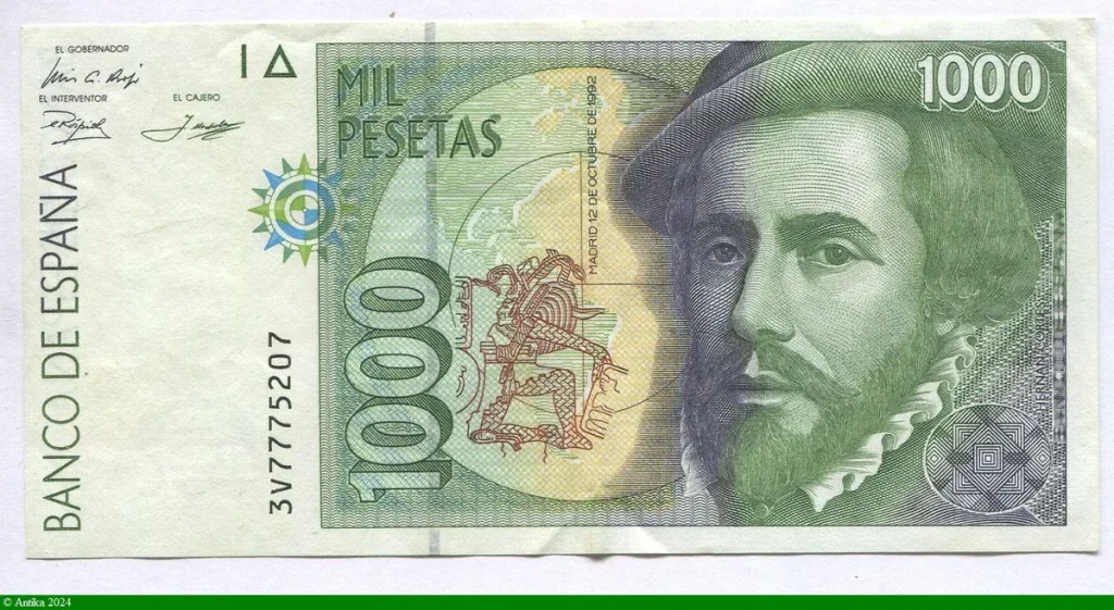 1000 Pesetas Henan Cortés * *