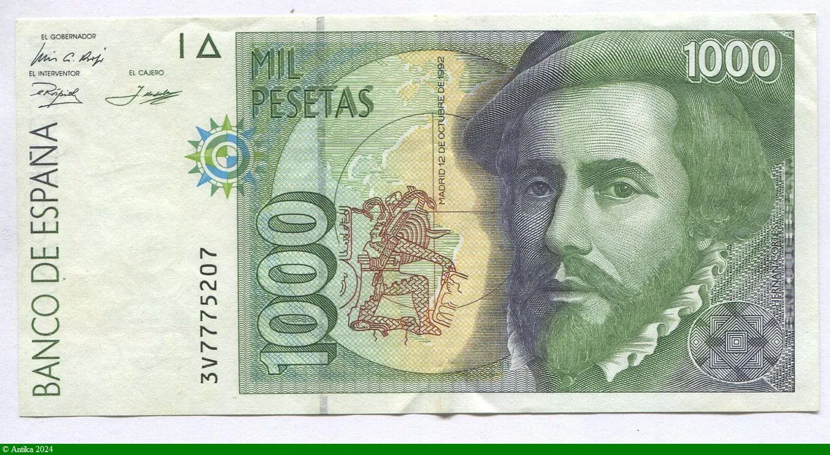 1000 Pesetas Henan Cortés * *